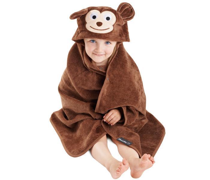 Delightful Kiddie Hooded Towel - Chocolate Monkey - Taylorson