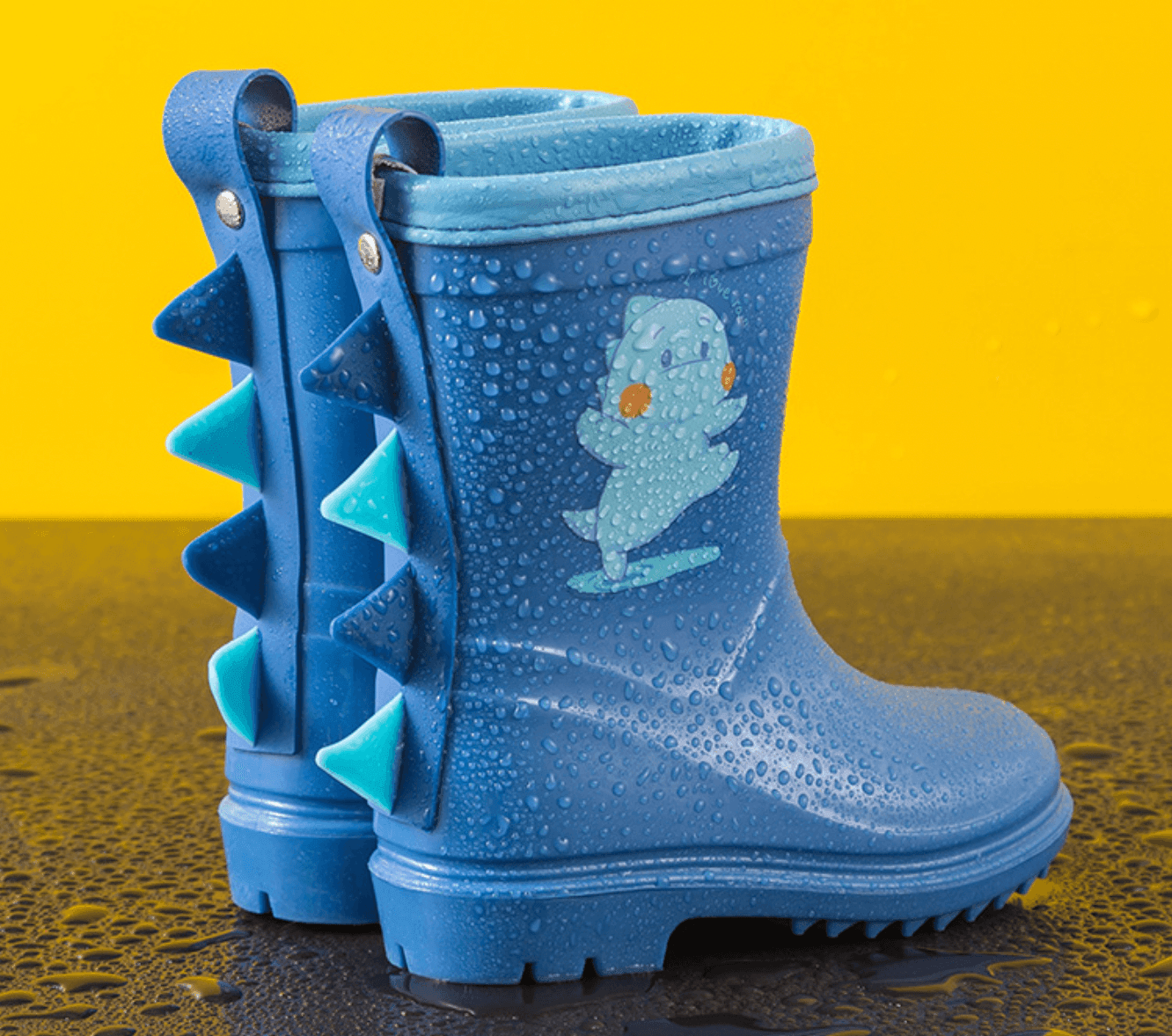 Dinosaur Kids Gumboots 1 6 years Blue Purple