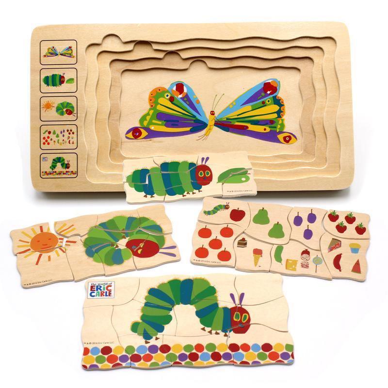 Eric Carle - Very Hungry Caterpillar 4-in-1 Wooden Puzzles - Taylorson