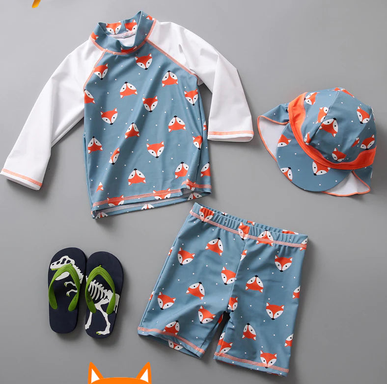 Fox Swimwear- 3 pieces set (2-7 years old) *Clearance - Taylorson