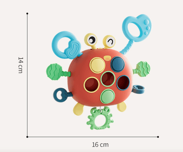 Happy Crab Busy Toy - Pull, Press, Twist and Grab (18m+) - Taylorson