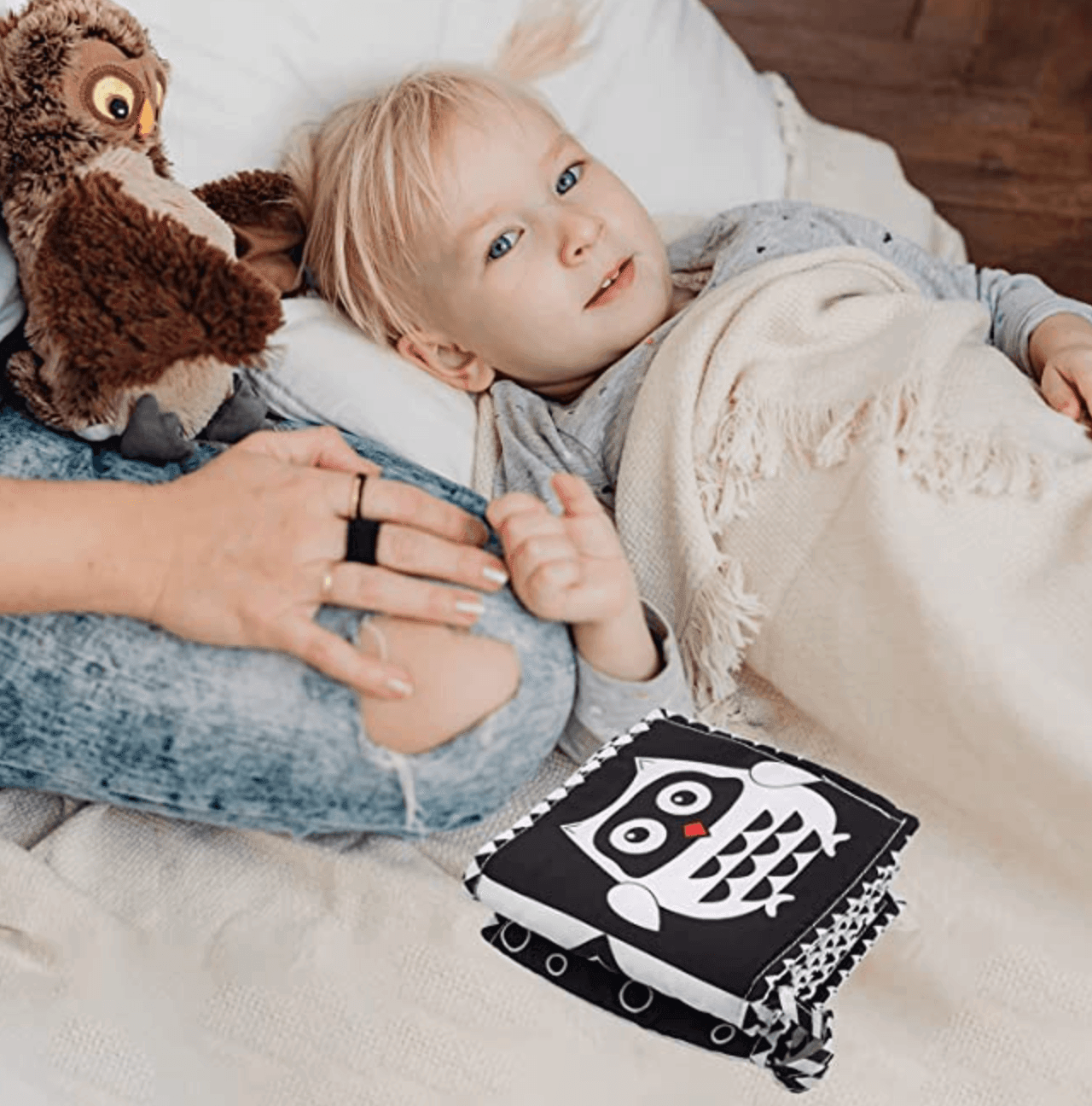 Foldable High Contrast Activity Cloth Book | Soft Baby Book & Crib Toy - Taylorson