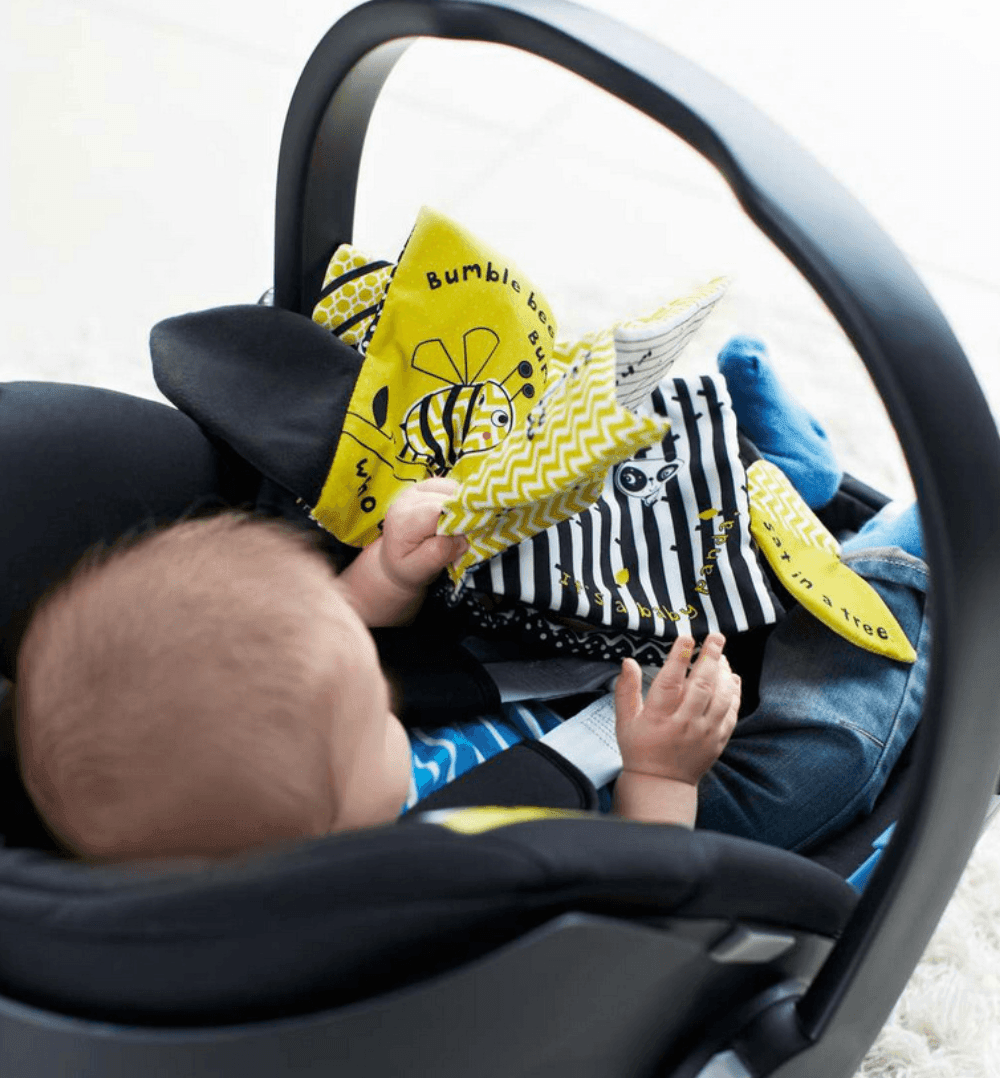 Interactive Baby Crinkle Soft Book | Cloth Book with - Bumble Bee - Taylorson