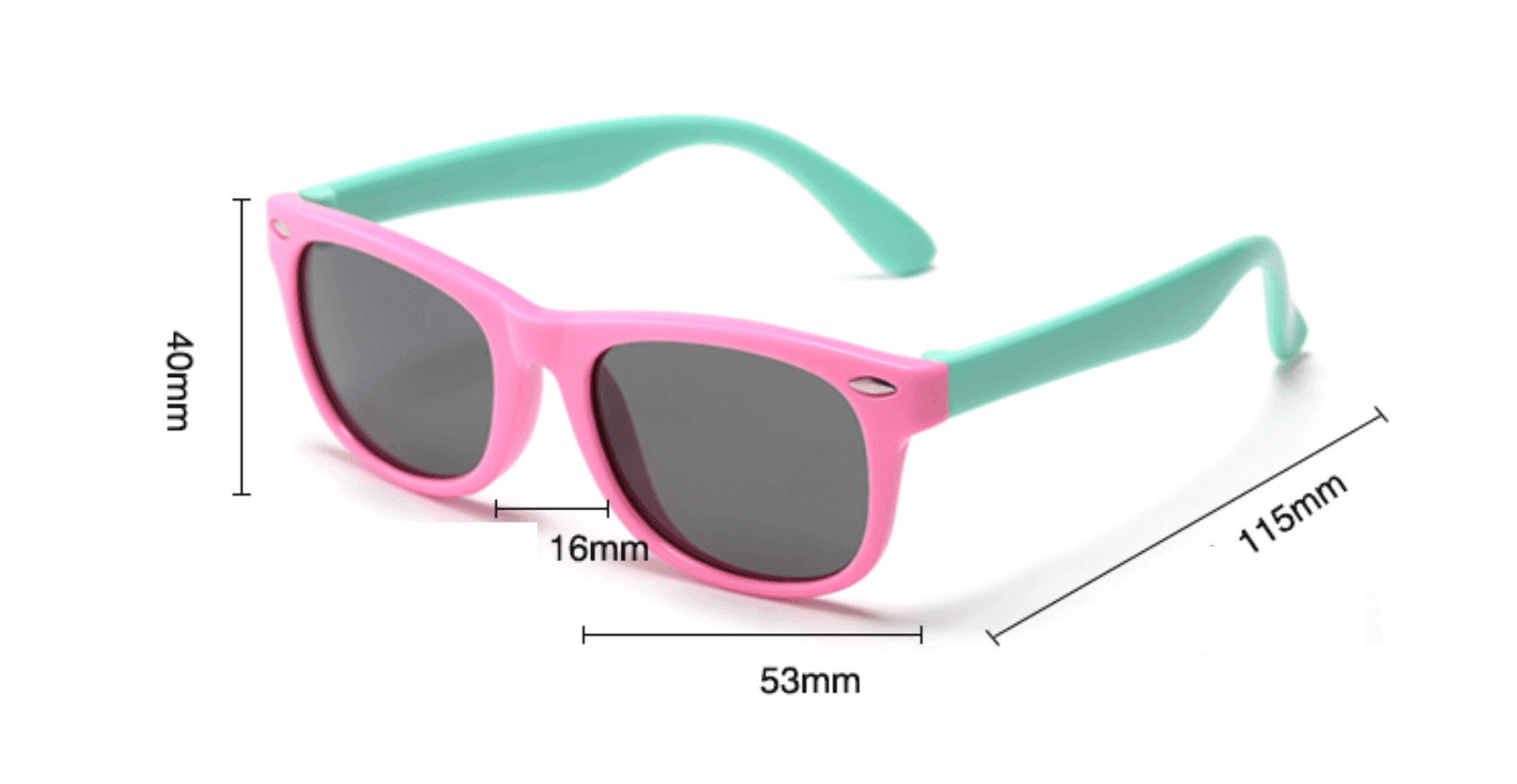 Kids Sunglasses (3-12 years) with Hard Case - Pink/Purple - Taylorson
