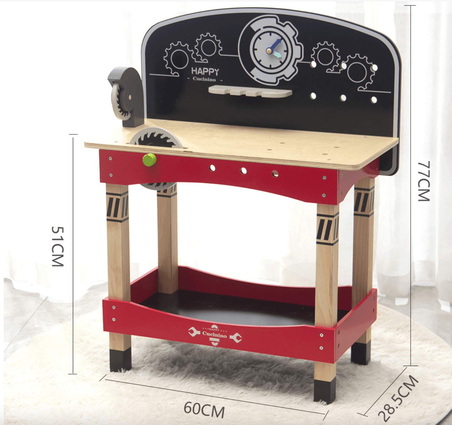 Little Builder First Wooden Workbench | Complete Set of Kids Tool Bench - Taylorson
