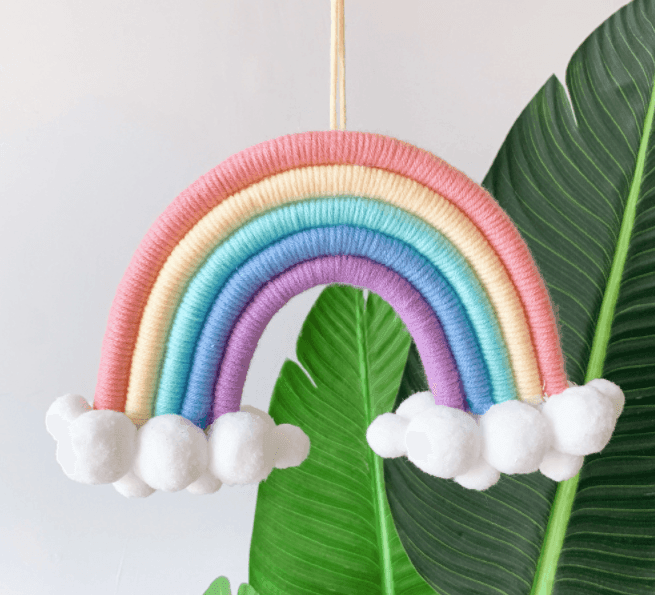 Macrame Woven Rainbow Tapestry Wall Decor | Kids Room Decor - Taylorson