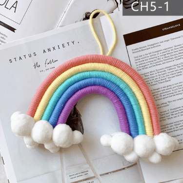 Macrame Woven Rainbow Tapestry Wall Decor | Kids Room Decor - Taylorson