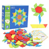 Montessori Wooden Geometric Pattern Blocks Set 130pcs - Taylorson
