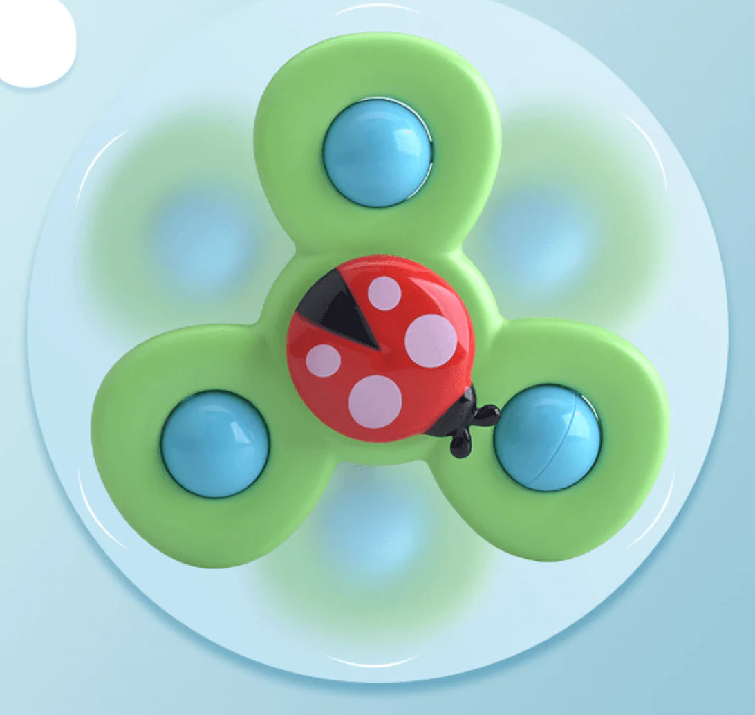 Musical Rotating Sensory Spinner Fidget Toys with Suction Cup - Bugs - Taylorson
