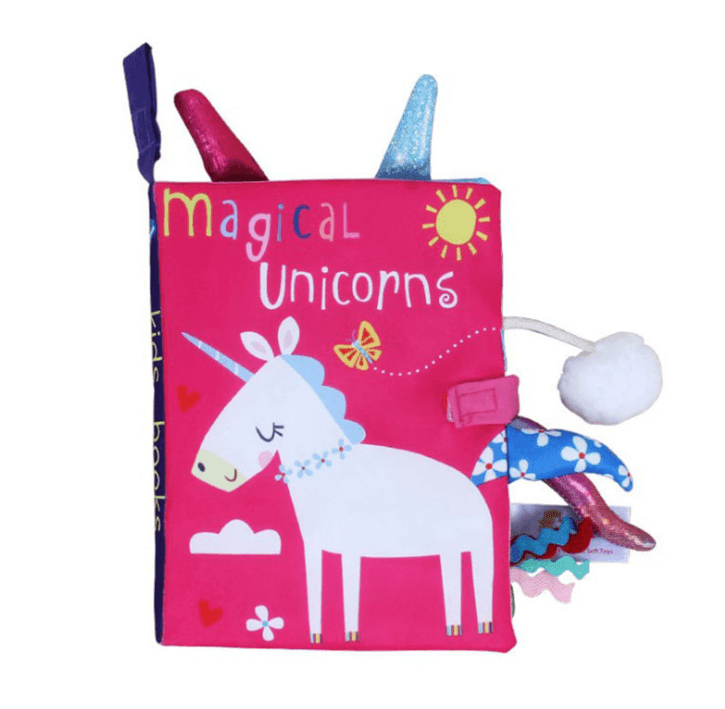 My Baby First Year 3D Animal Soft Cloth Crinkle Book - Unicorn - Taylorson