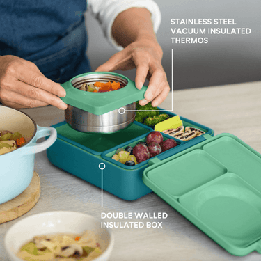OmieBox V2 Thermal Hot & Cold Bento Lunchbox - Green Meadow - Taylorson