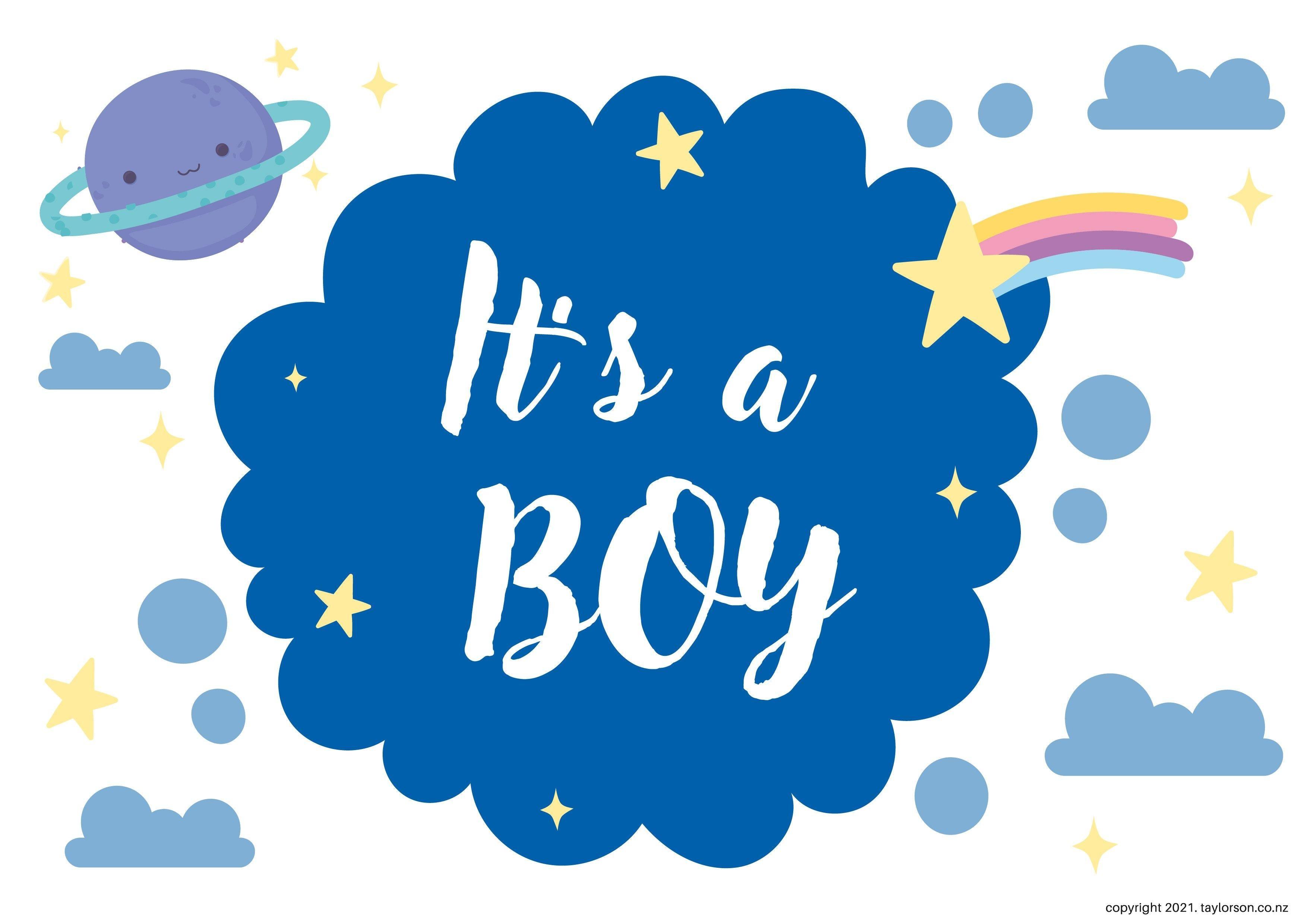 Pregnancy Announcement Sign - Gender Reveal Self-Adhesive Poster (42cm x 59.4cm) - Taylorson