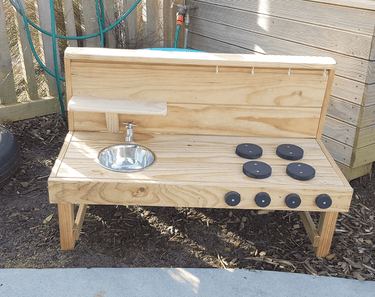 Quality Kids Mini Wooden Mud Kitchen - NZ Made (60cm) - Taylorson