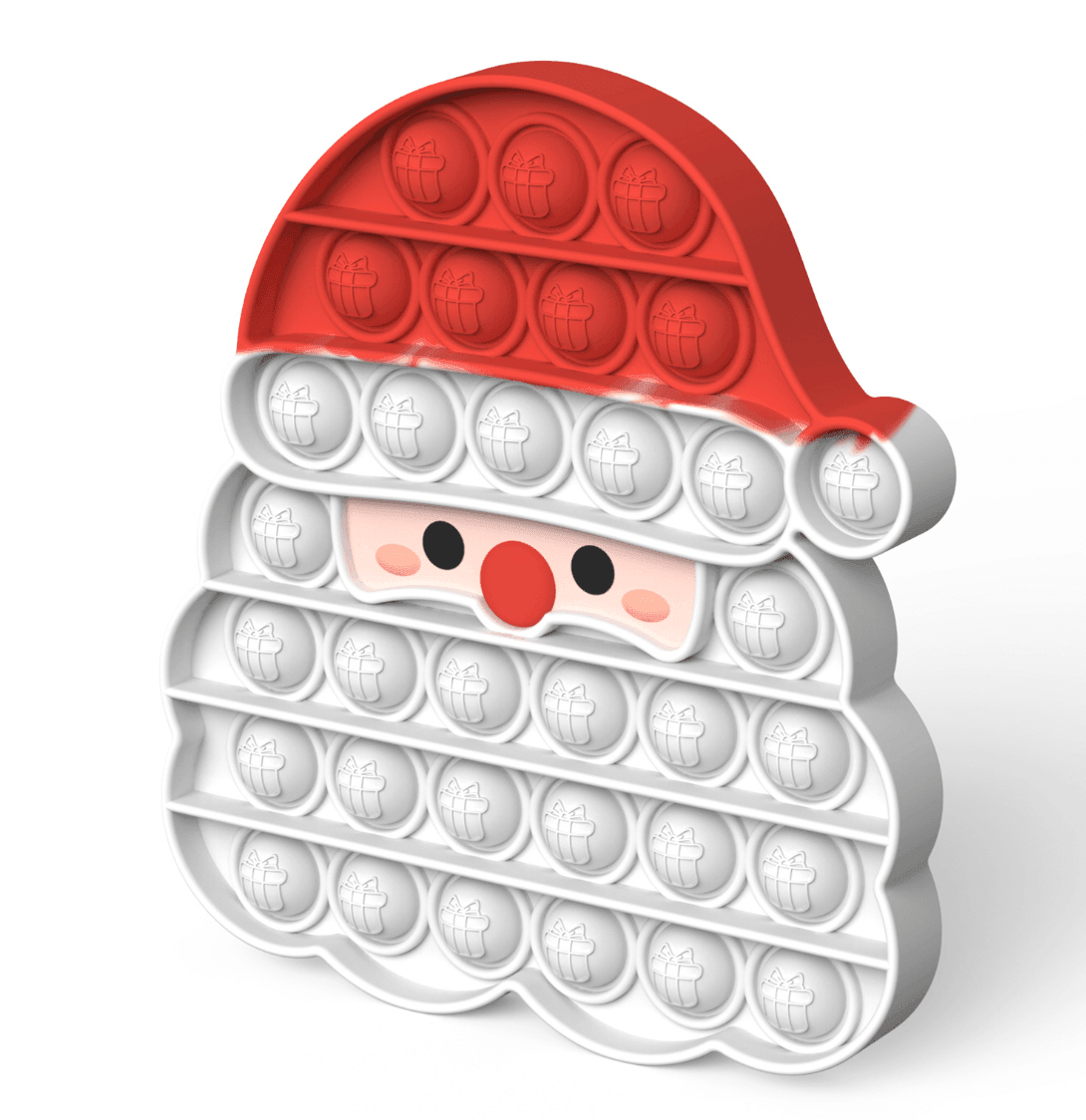 Silicone Push Pop It Bubble Fidget Toy - Christmas Santa - Taylorson
