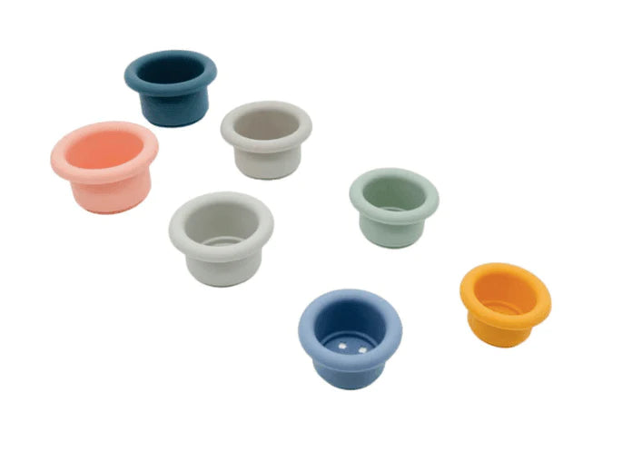 Silicone Stacking Cups | Tower Blocks - Blue - Taylorson