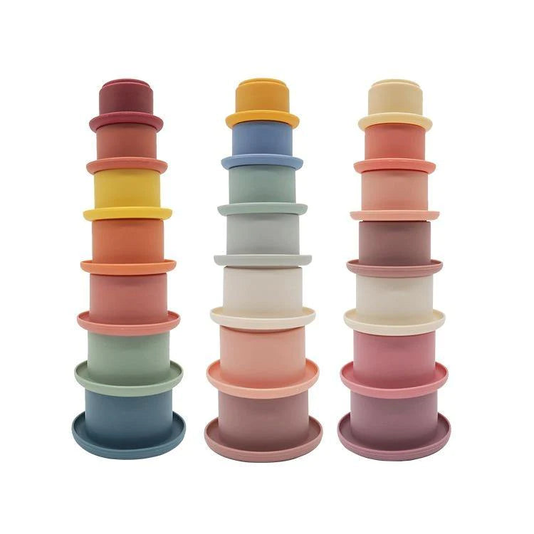 Stacking Cups | Tower Blocks - Peach & Yellow - Taylorson