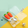 Stainless Fork & Spoon with Storage Case - Carrot - Taylorson