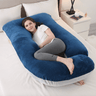 Super Comfort G-Shape Crystal Velvet Pregnancy Pillow - Blue & Grey *Pre-Order - Taylorson
