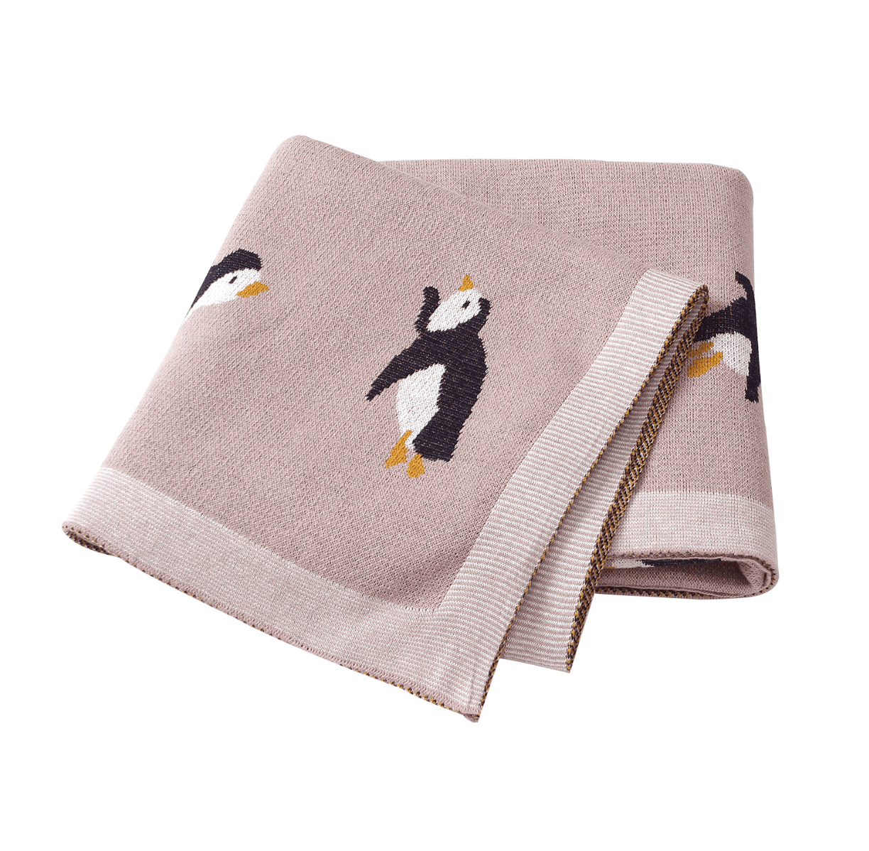 Super Soft Baby Knitted Blanket (100% Cotton) - Penguin - Taylorson