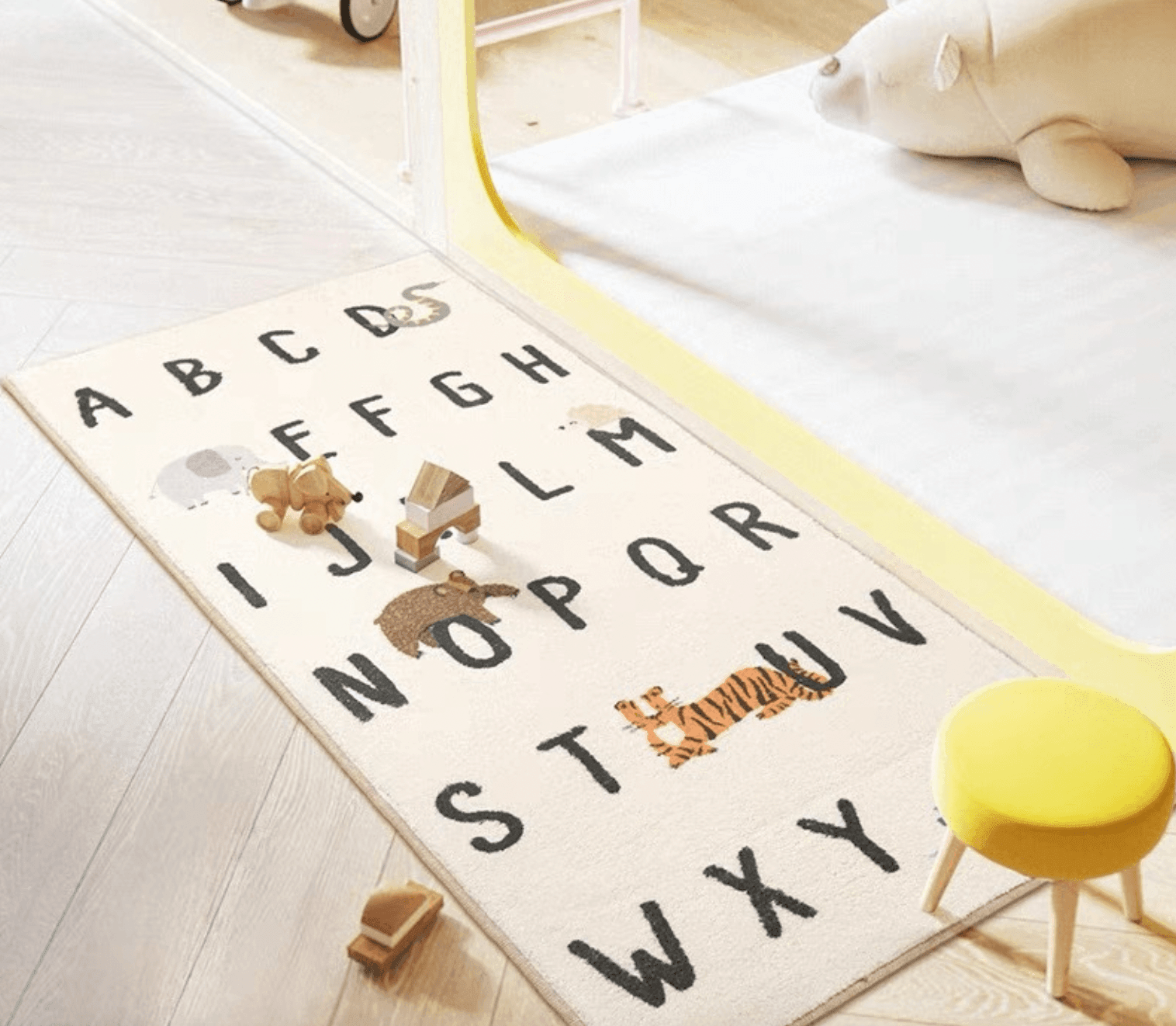 Super Soft Kids Room Rug - Alphabet & Animals (120x60cm) - Taylorson