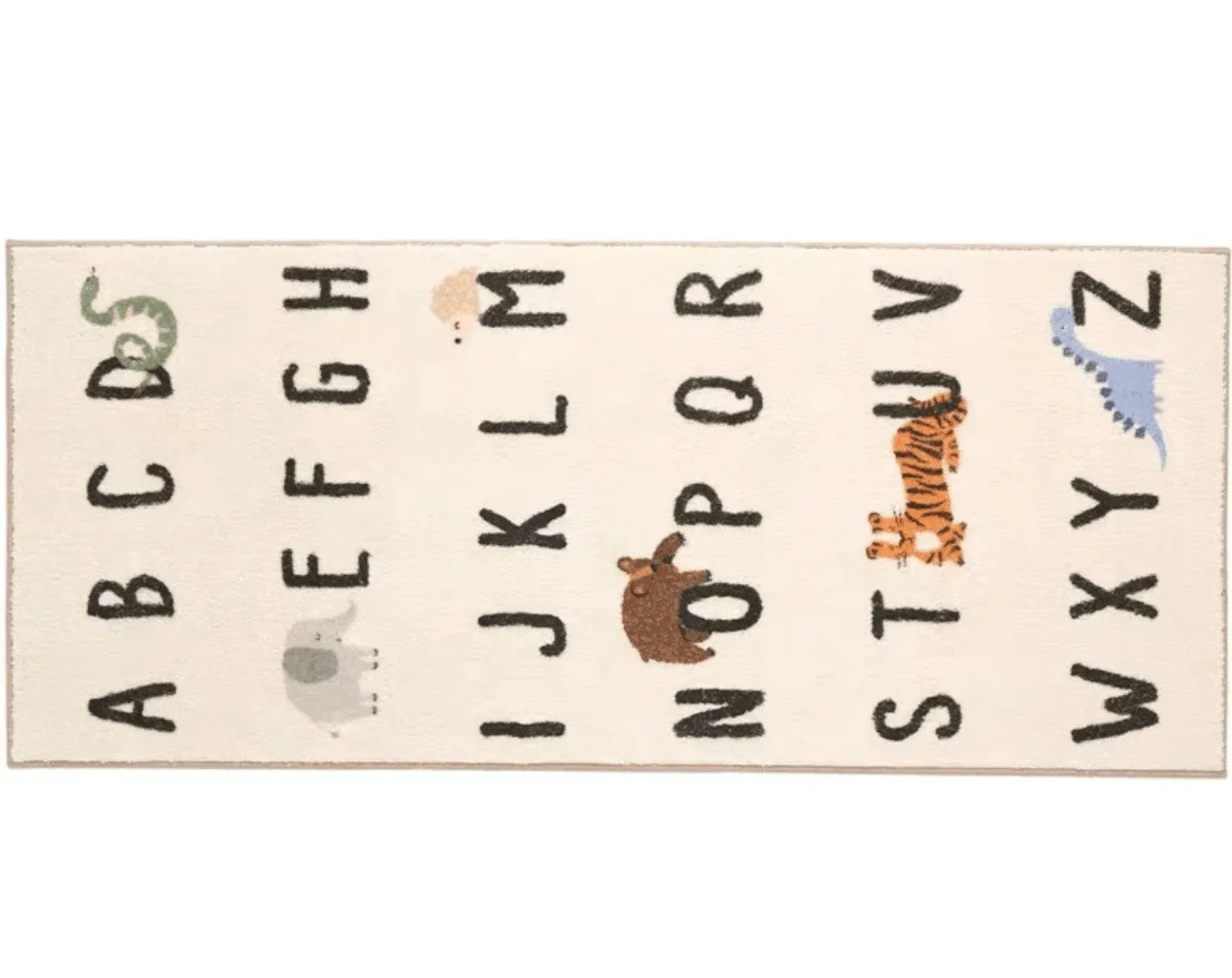 Chic Rug Abc Area Rug Super Soft Kids Room Rug - Alphabet & Animals (120x60cm) – Taylorson