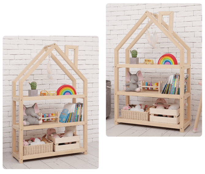 House Shape Solid Wood Kids Bookshelf Unit *Pre-Order - Taylorson