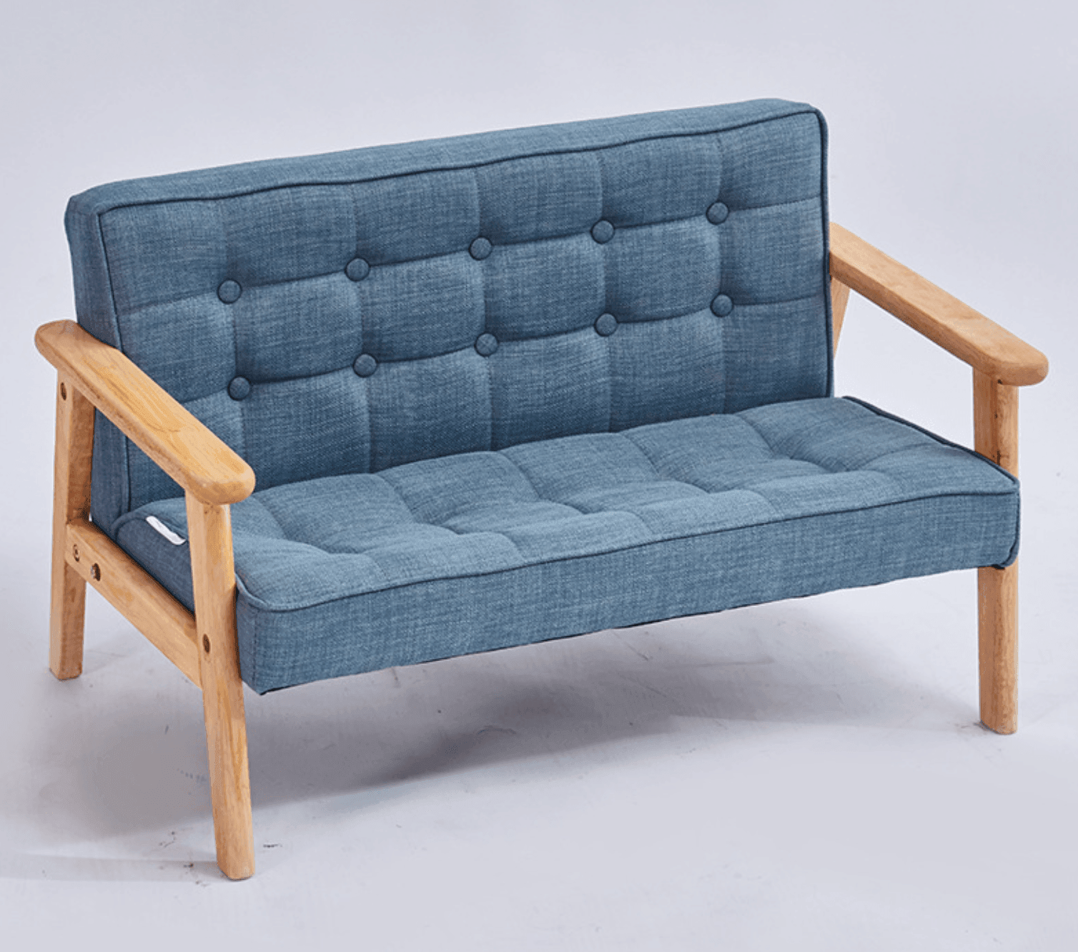 Comfy Kids Wooden Sofa - Double Seat (Blue | Pink) - Taylorson