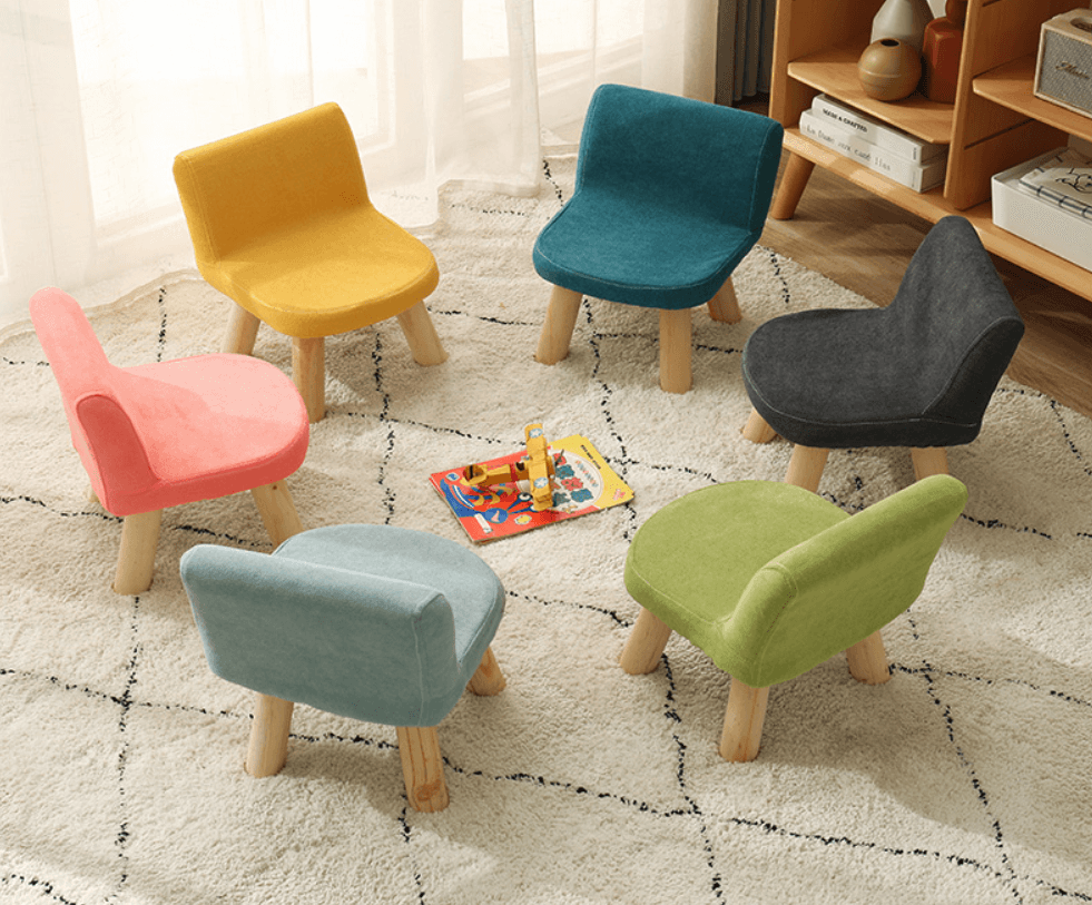 Kids Chair with Wooden Legs & Washable Seat Cover - Taylorson