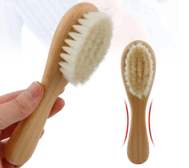 Goat Wool Baby Hair Brush with Wooden Handle - Taylorson