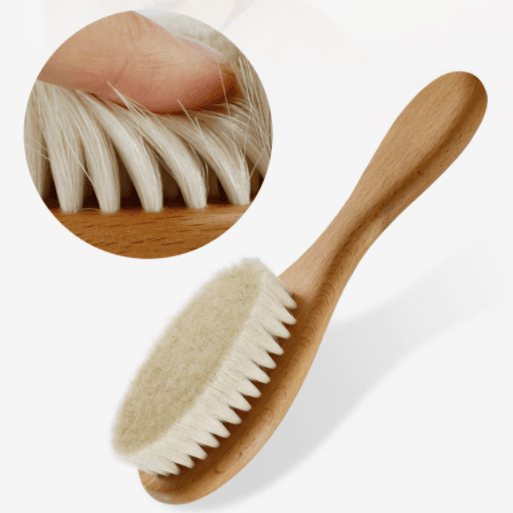 Goat Wool Baby Hair Brush with Wooden Handle - Taylorson