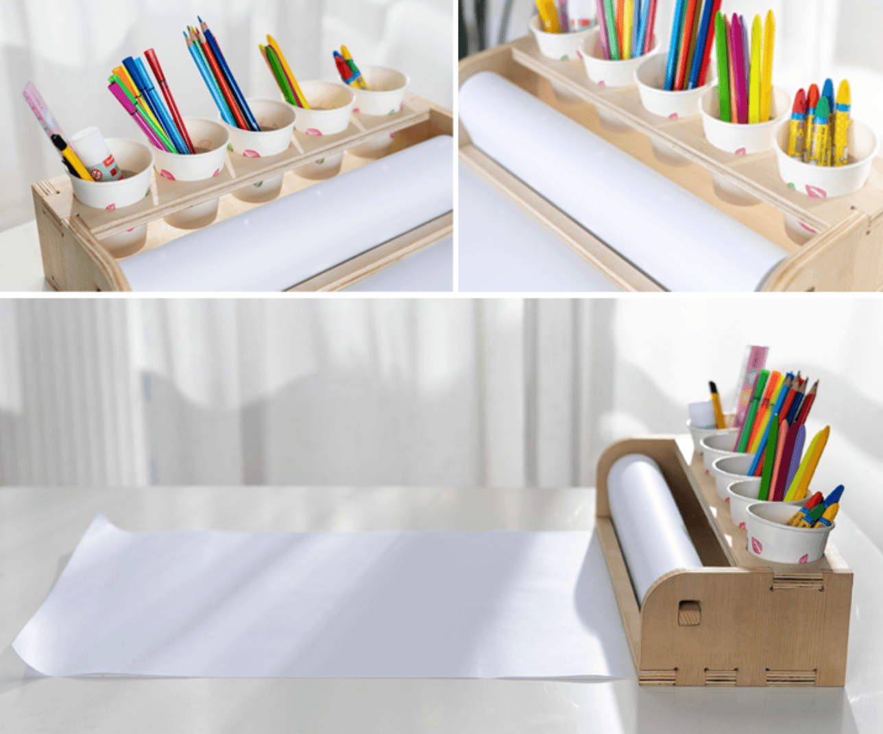 Taylorson Kids Paint & Draw Storage Set with 10m Drawing Paper - Taylorson