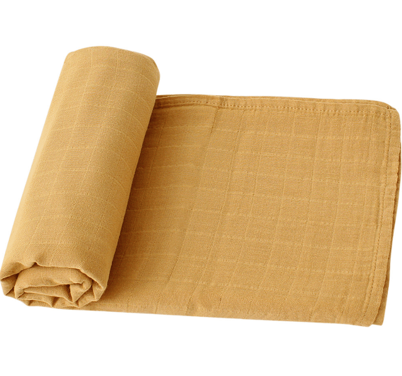 Organic Cotton Double Layers Baby Muslin Swaddle Wrap 120cm - Taylorson