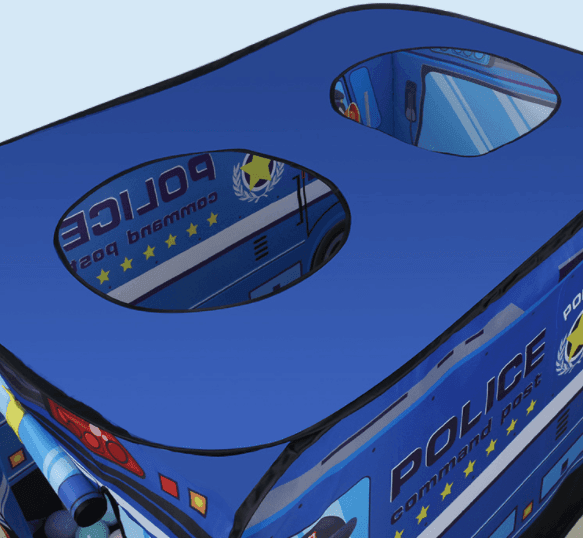 Portable Kids Indoor Play Tent Playhouse - Police Car - Taylorson