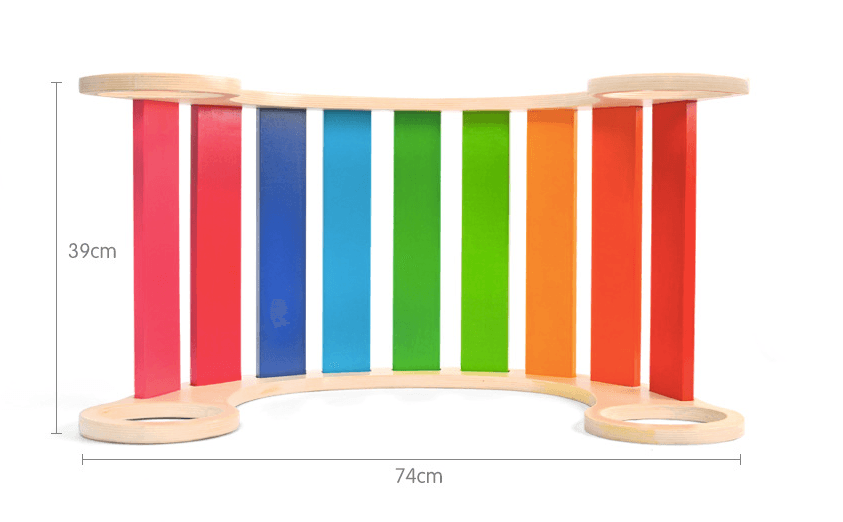 Wooden Rainbow Seesaw Rocker Board, Climbing & Swing Board - Taylorson