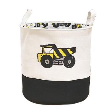 Toy Storage Basket | Kids Laundry Basket - Construction Vehicles - Taylorson