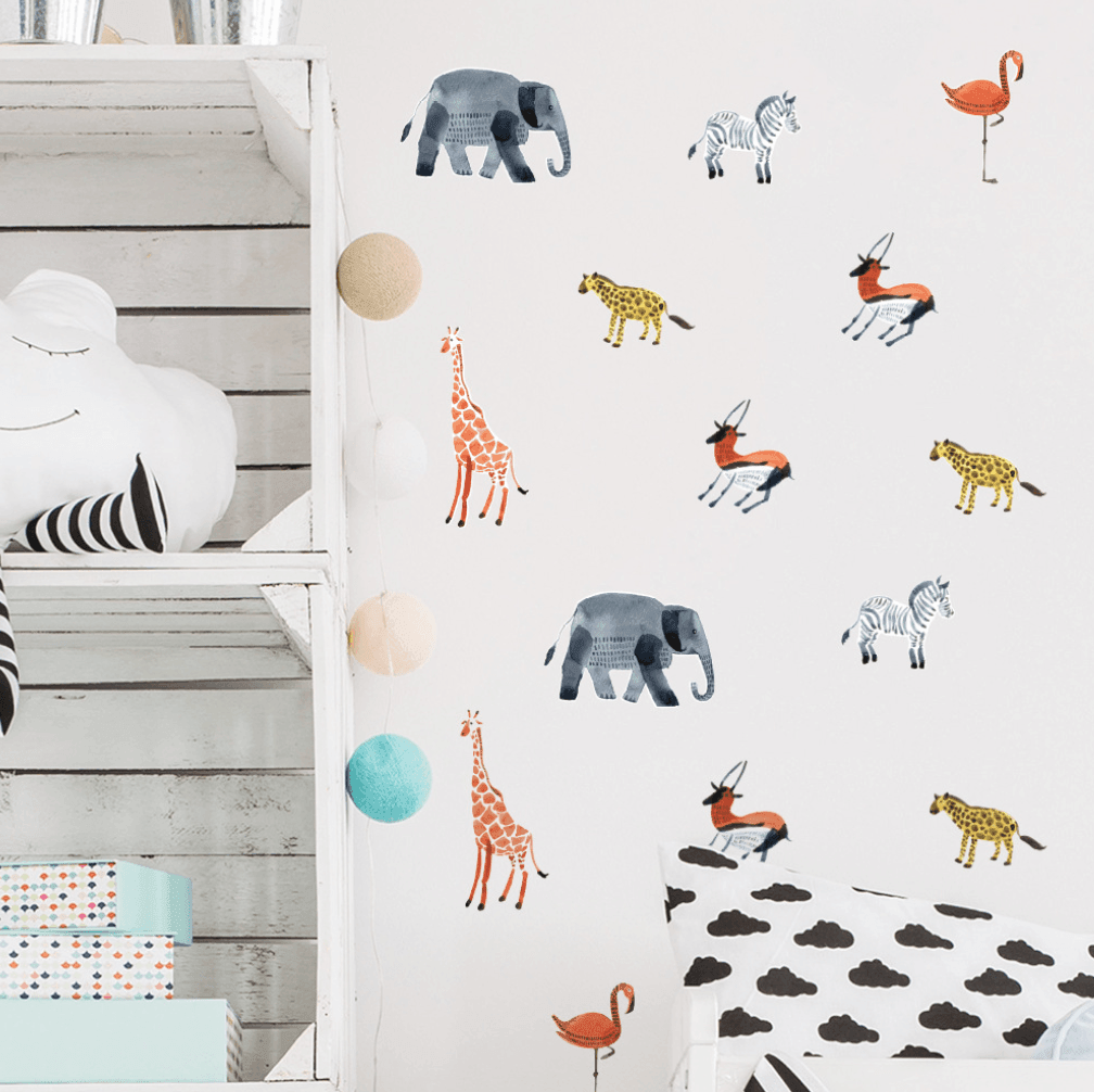 Wild Animals Wall Decals - 24pcs - Taylorson