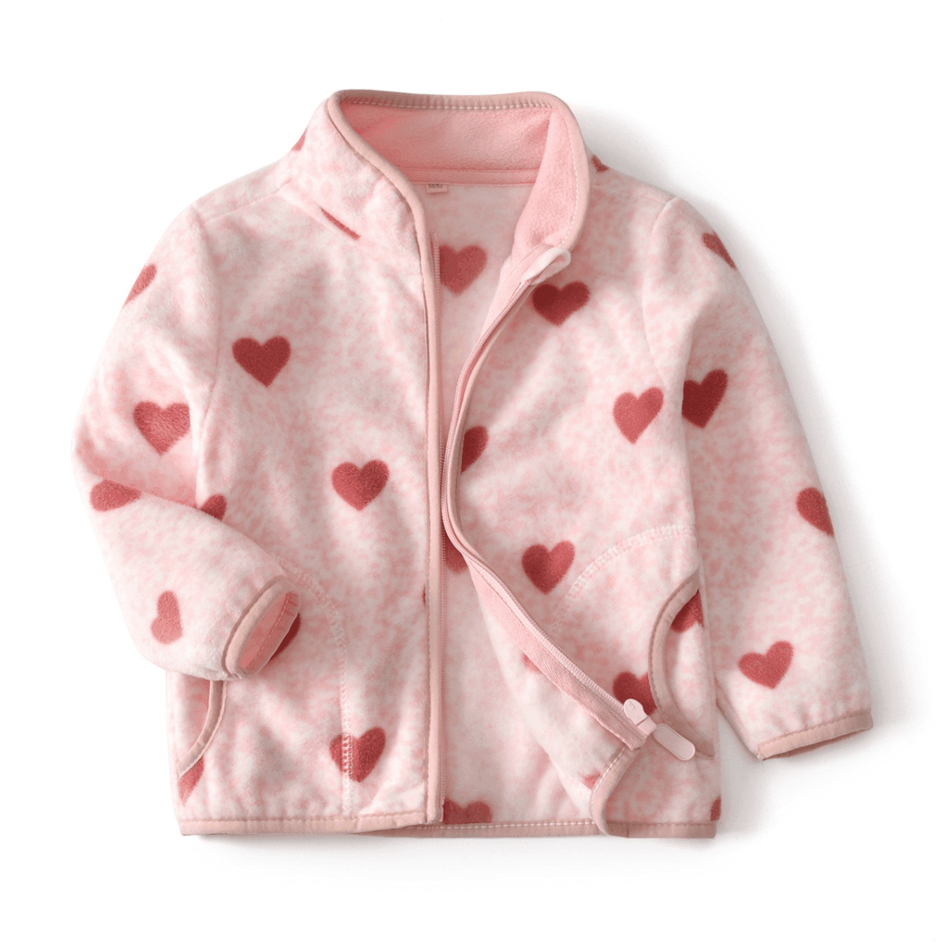 Winter Kids Fleece Jacket - Heart on Pink (2-6 years) - Taylorson