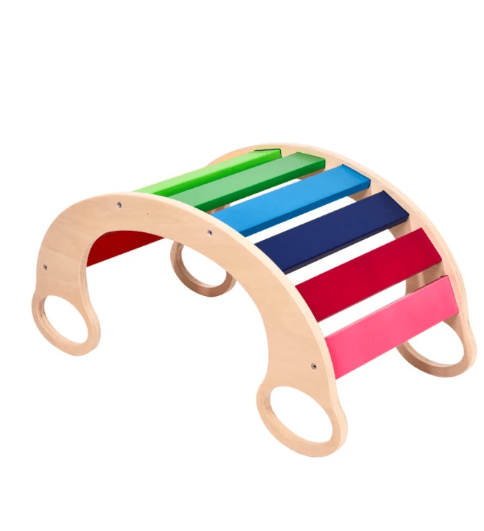 Wooden Rainbow Seesaw Rocker Board - Motor Skill Development Toy - Taylorson