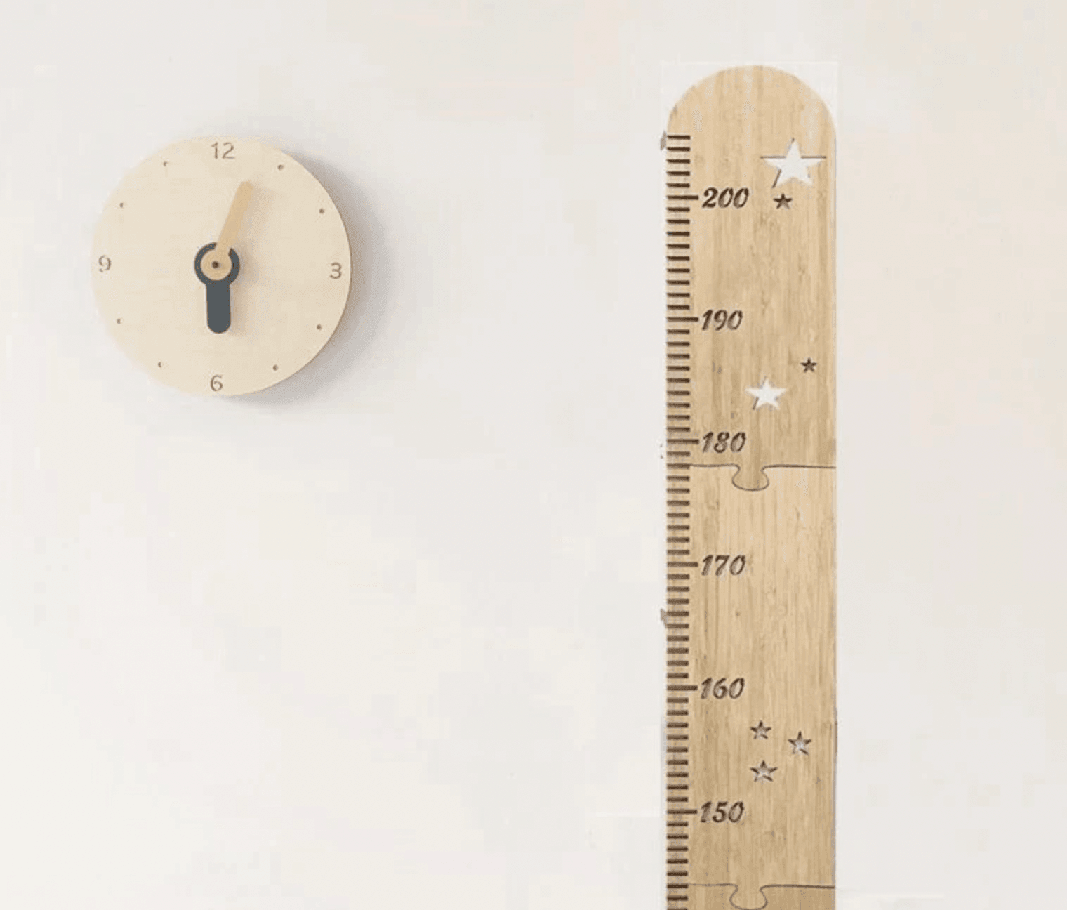 Wooden Ruler Height Growth Chart for Kids - Room Wall Decor - Taylorson