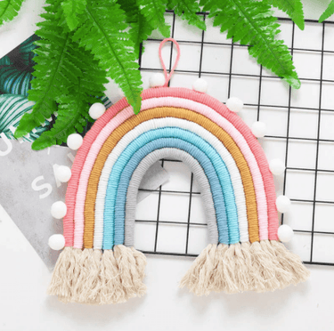 Woven Rainbow Tapestry Wall Hanging Set | Kids Room Decor - Taylorson