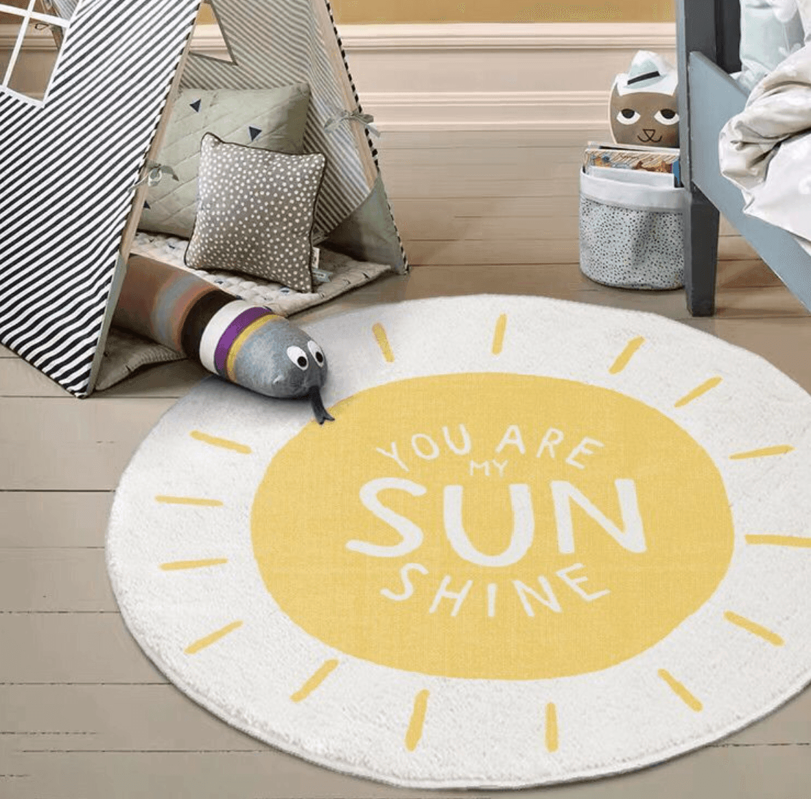 You are my sunshine - Round Shape Kids Room Rug | Baby Play Mat (80cm) - Taylorson